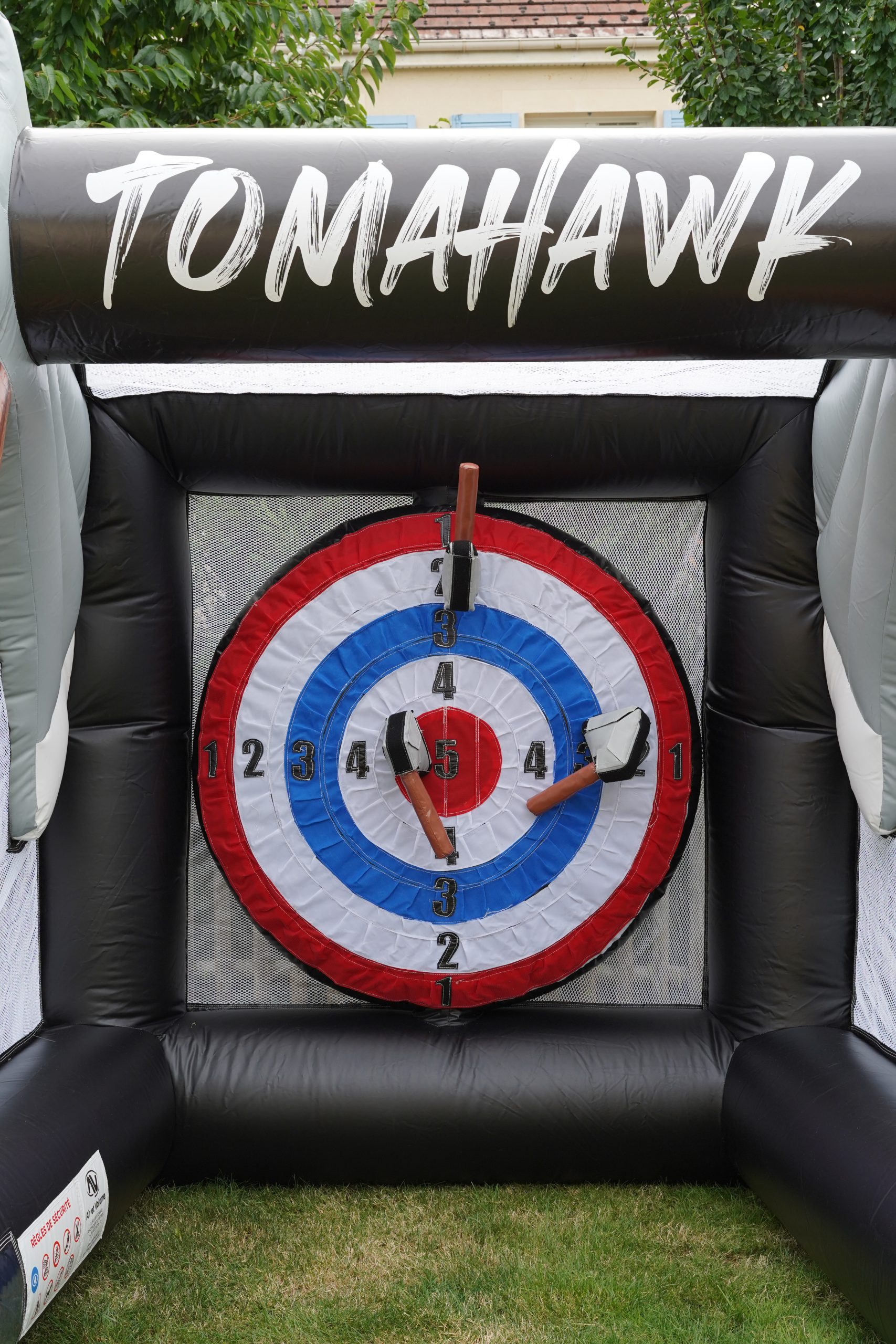 Cible hache gonflable Tomahawk - vue d'ensemble de la structure