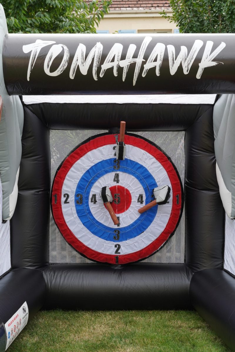 Cible hache gonflable Tomahawk - vue d'ensemble de la structure
